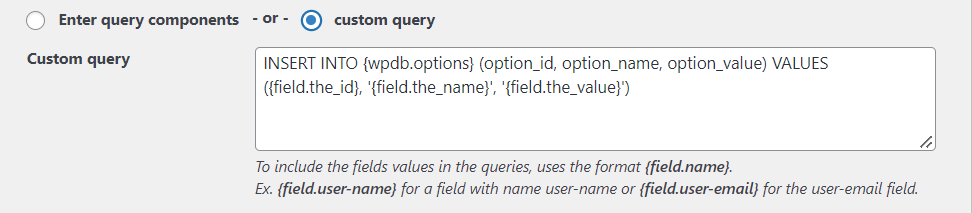 Custom Query