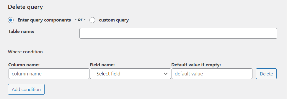 Delete Query